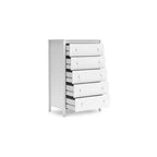Signature Design by Ashley Hallityn 5 Drawer Tall Dresser, White