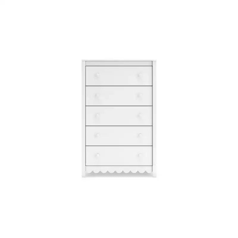 Signature Design by Ashley Hallityn 5 Drawer Tall Dresser, White