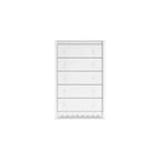 Signature Design by Ashley Hallityn 5 Drawer Tall Dresser, White