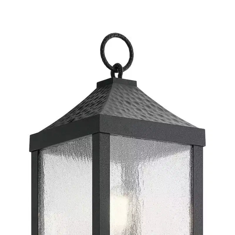 Springfield 1 Light Post Light Distressed Black
