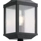 Springfield 1 Light Post Light Distressed Black