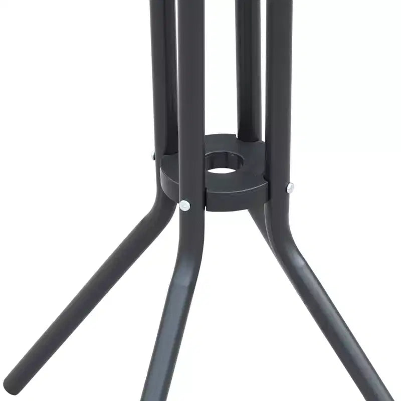 Outsunny 3 Piece Bar Height Outdoor Bistro Set for 2, Round Patio Pub Table 2 Bar Chairs with Comfortable Design & Durable Build
