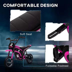 Aosom Electric Dirt Bike with Twist Grip Throttle, 24V 350W Electric Motorcycle Up to 15 MPH with Music Horn, Rear Suspension, for 13+ Years