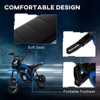 Aosom Electric Dirt Bike with Twist Grip Throttle, 24V 350W Electric Motorcycle Up to 15 MPH with Music Horn, Rear Suspension, for 13+ Years