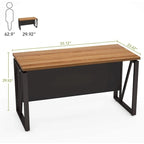 55 Inch Computer Desk Writing Study Desk Gaming Table for Home Office