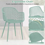 Costway 3 Piece Patio Bistro Set All Weather Heavy Duty Table and Chairs Set of 2 Black/Yellow