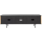 Anahi 2 Door 2 Shelf Media Stand - MED1501 - Black/Natural - Safavieh