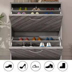 Famapy Entryway Shoe Cabinet With Flipped 2 Drawers