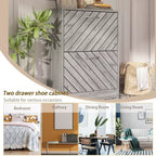 Famapy Entryway Shoe Cabinet With Flipped 2 Drawers