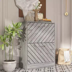 Famapy Entryway Shoe Cabinet With Flipped 2 Drawers