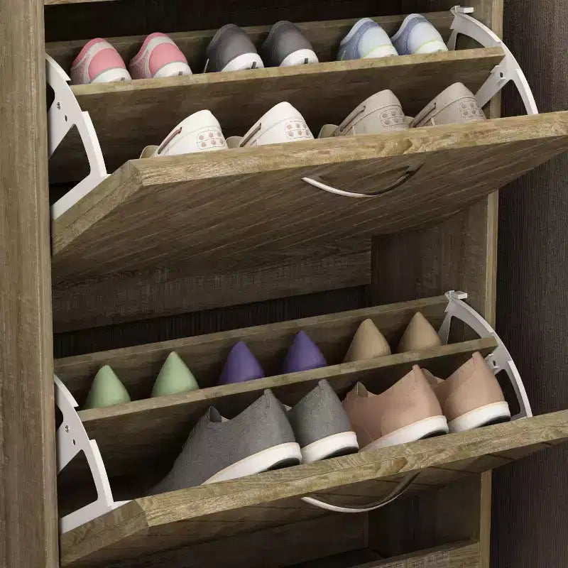 Famapy Entryway Shoe Cabinet With Flipped 2 Drawers