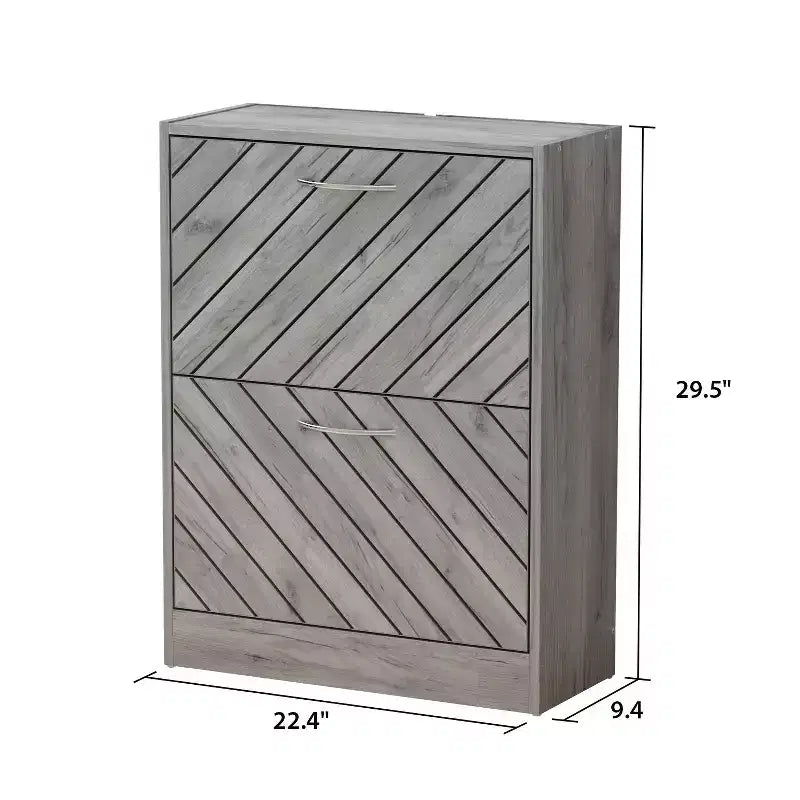 Famapy Entryway Shoe Cabinet With Flipped 2 Drawers