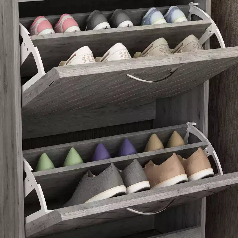 Famapy Entryway Shoe Cabinet With Flipped 2 Drawers