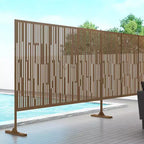 Dovelina Metal Outdoor Privacy Screen Freestanding Patio Decorative Screen (Set of 2)