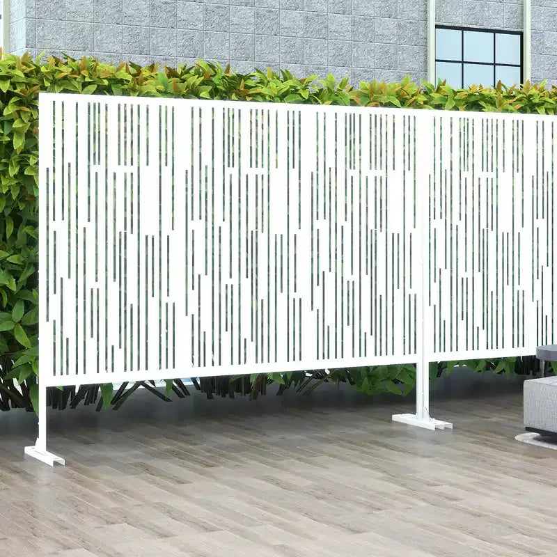 Dovelina Metal Outdoor Privacy Screen Freestanding Patio Decorative Screen (Set of 2)