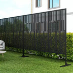 Dovelina Metal Outdoor Privacy Screen Freestanding Patio Decorative Screen (Set of 2)