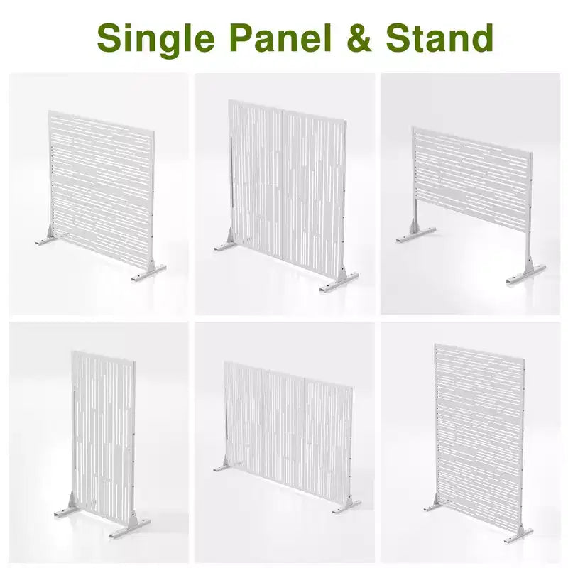 Dovelina Metal Outdoor Privacy Screen Freestanding Patio Decorative Screen (Set of 2)