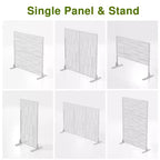 Dovelina Metal Outdoor Privacy Screen Freestanding Patio Decorative Screen (Set of 2)