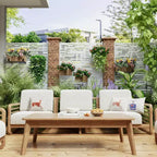 Dovelina Metal Outdoor Privacy Screen Freestanding Patio Decorative Screen (Set of 2)