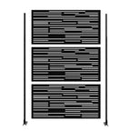 Dovelina Metal Outdoor Privacy Screen Freestanding Patio Decorative Screen (Set of 2)