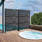 Dovelina Metal Outdoor Privacy Screen Freestanding Patio Decorative Screen (Set of 2)