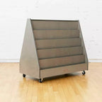 ECR4Kids Double-Sided Wooden Mobile Book Display and Storage, Montessori Furniture