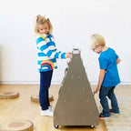 ECR4Kids Double-Sided Wooden Mobile Book Display and Storage, Montessori Furniture