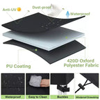 GARPROVM 8Ft Heavy Duty Leatherette Billiard Pool Table Cover Furniture Cover Waterproof