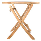 Nordic Teak 20 Natural Outdoor Round Folding Side Table