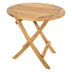 Nordic Teak 20 Natural Outdoor Round Folding Side Table