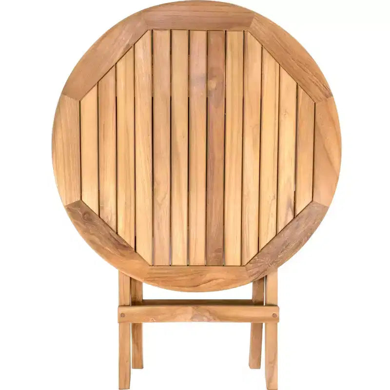 Nordic Teak 20 Natural Outdoor Round Folding Side Table