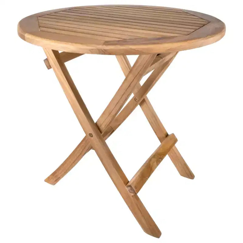 Nordic Teak 20 Natural Outdoor Round Folding Side Table