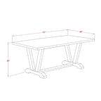East West Furniture Kitchen Table Set- a Dining Table and Cream Linen Fabric Chairs, Linen White(Pieces Options)