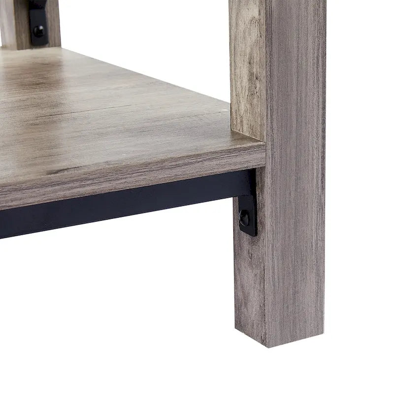 CO-Z 16-Inch Farmhouse Side or End Table with Storage Shelf