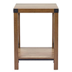 CO-Z 16-Inch Farmhouse Side or End Table with Storage Shelf