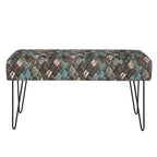 Adeco Bench Ottoman Fabric Rectangular Footrest Upholstered Bedroom