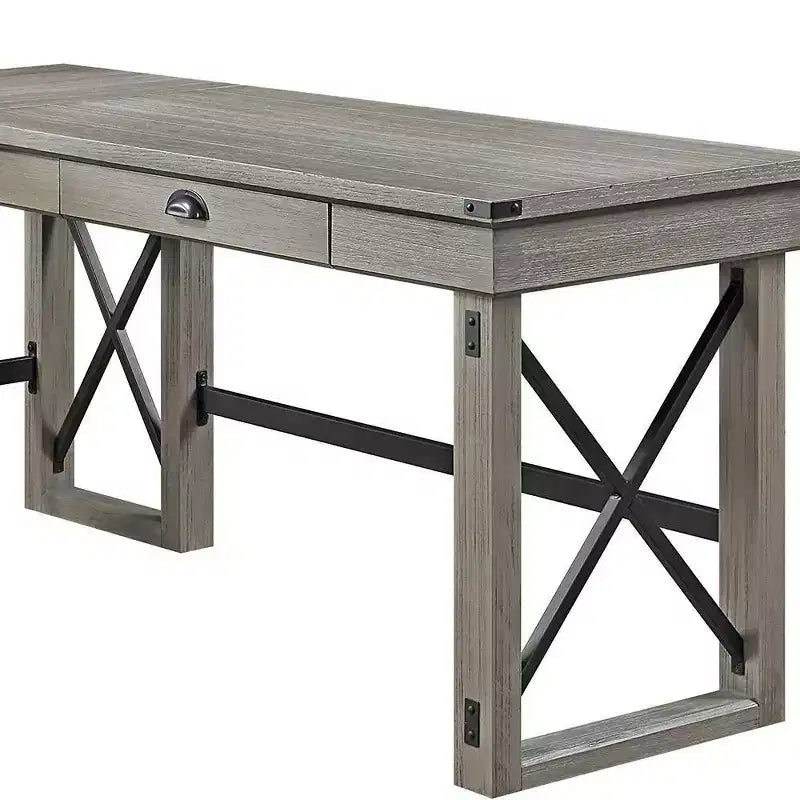 67" Talmar Writing Desk Wood Base with File Drawer - Acme Furniture