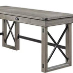 67" Talmar Writing Desk Wood Base with File Drawer - Acme Furniture