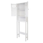 68FCH Double Door Fork Toilet Cabinet White