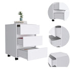 Artemisa 26-inch Tall 3 Drawer Filing Cabinet with 4 Caster Wheels and Superior Top