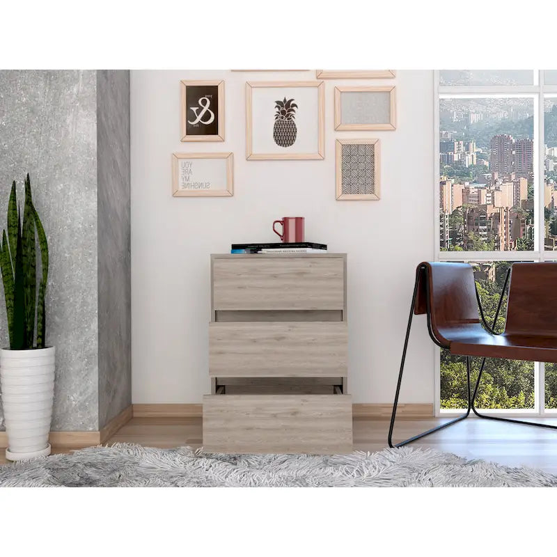 Artemisa 26-inch Tall 3 Drawer Filing Cabinet with 4 Caster Wheels and Superior Top