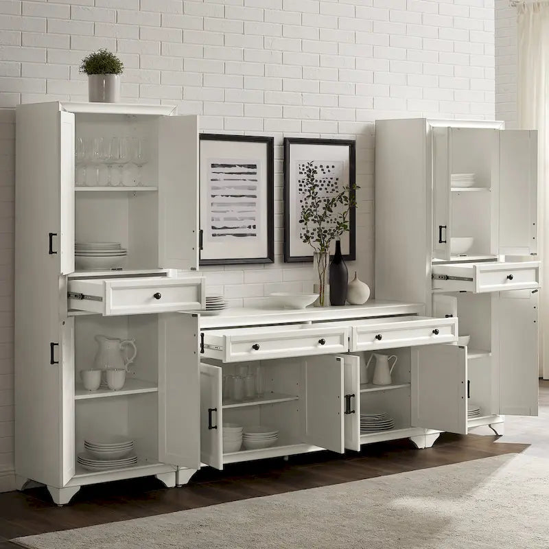 Crosley Tara 3Pc Sideboard And Pantry Set - 15x108.5x67.75