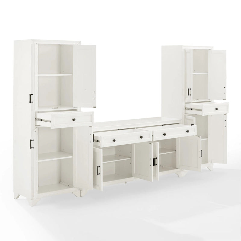 Crosley Tara 3Pc Sideboard And Pantry Set - 15x108.5x67.75