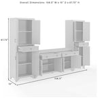 Crosley Tara 3Pc Sideboard And Pantry Set - 15x108.5x67.75