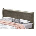 Louis Philippe Queen Storage Sleigh Wood Bed
