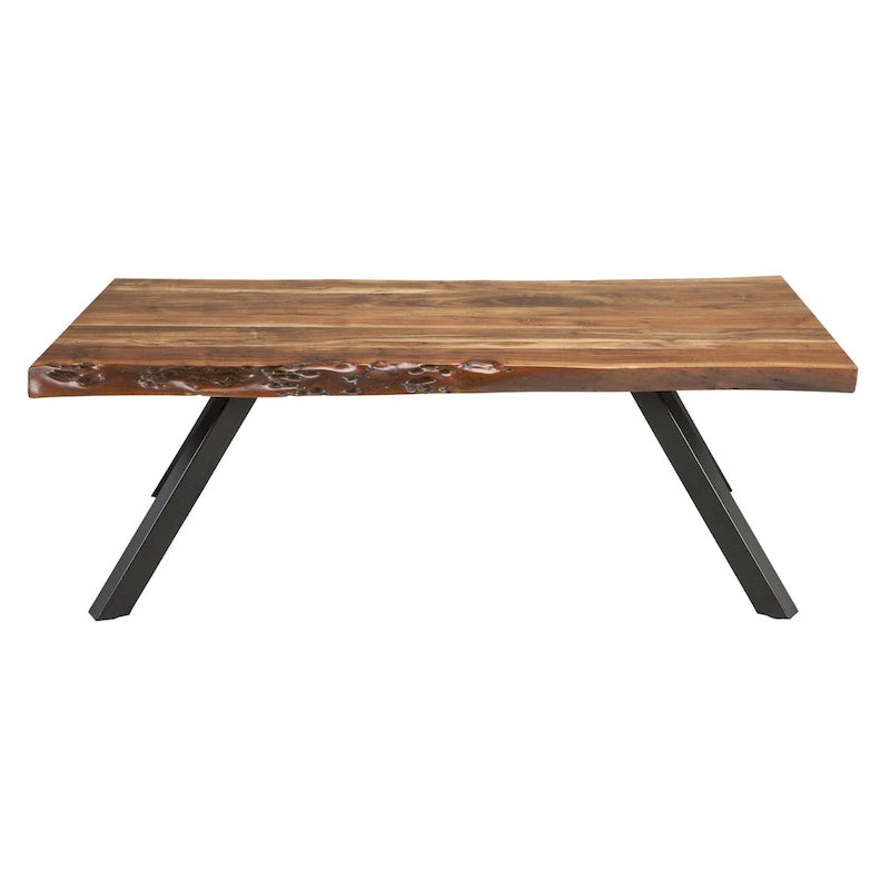 Reese Live Edge Rectangular Coffee Table in Natural Acacia