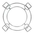 Sunnydaze Half Moon Cooking Grate with Ceramic Deflector Plate for 15 Kamado Egg Grills - 12.5