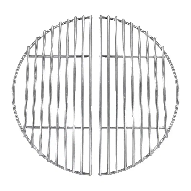 Sunnydaze Half Moon Cooking Grate with Ceramic Deflector Plate for 15 Kamado Egg Grills - 12.5