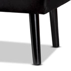 Caine Modern and Contemporary Velvet Wood Storage Bench
