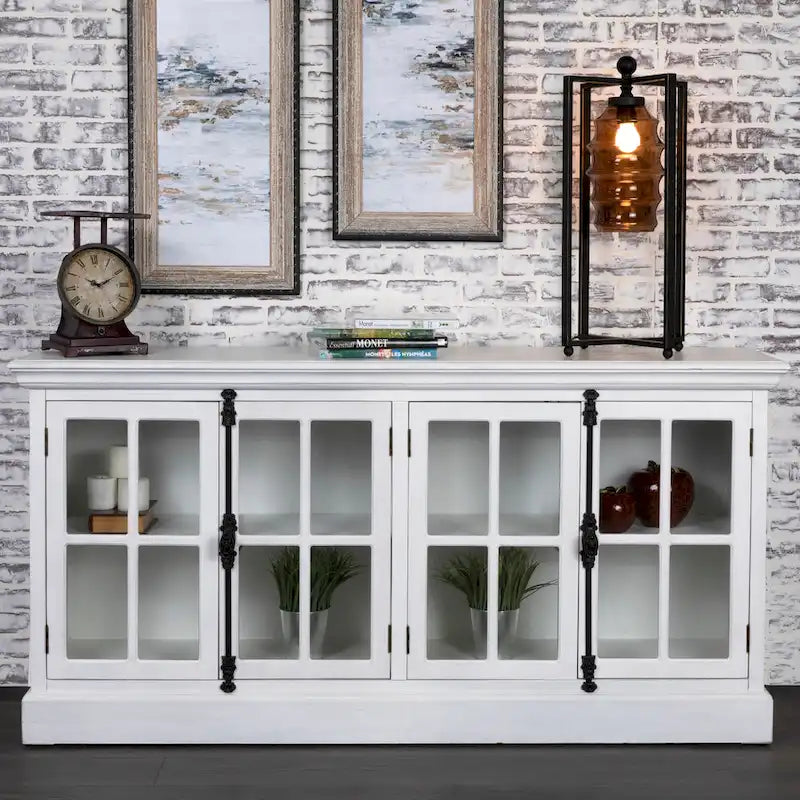 Coventry White Oak 4 Door Media Console - 72 x 17 x 36